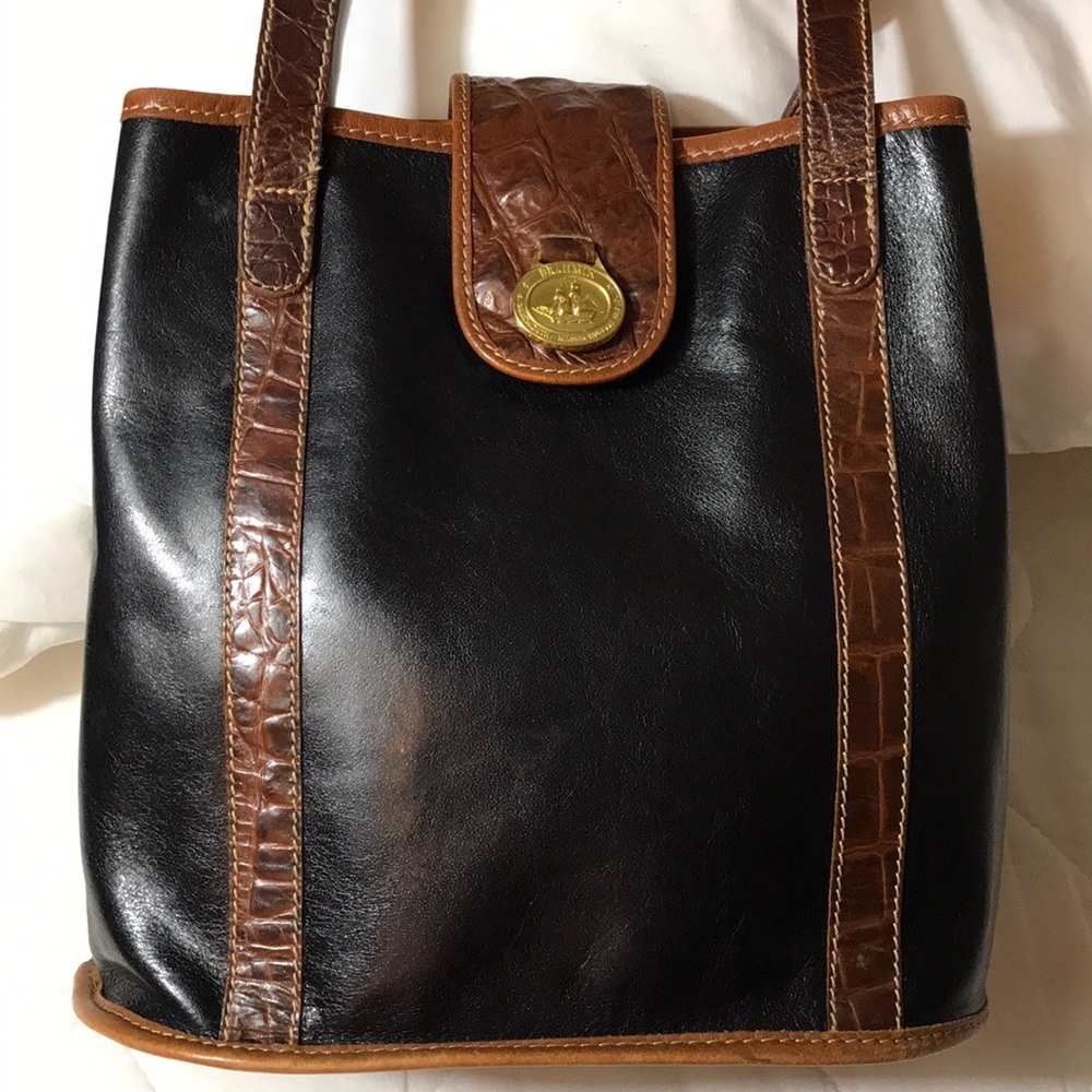 Brahmin Black brown shoulder bag purse
